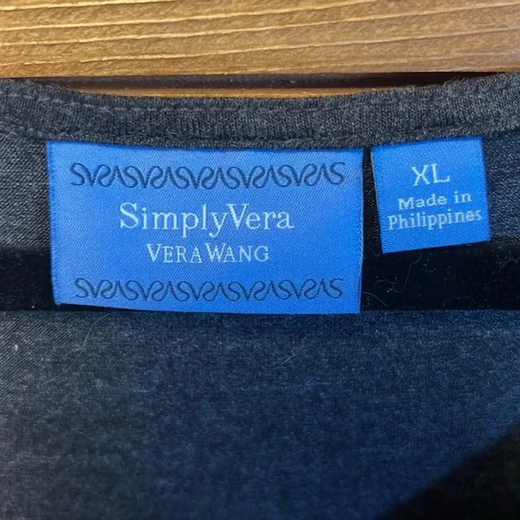 Simply Vera Vera Wang Womens black Shift dress sleeveless pleated front cocktail - Picture 5 of 10